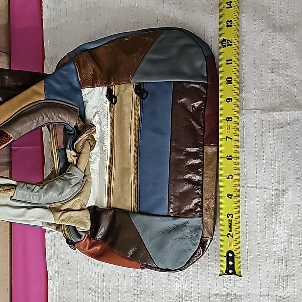 Vintage patch work shoulder bag - Picture 6 of 7
